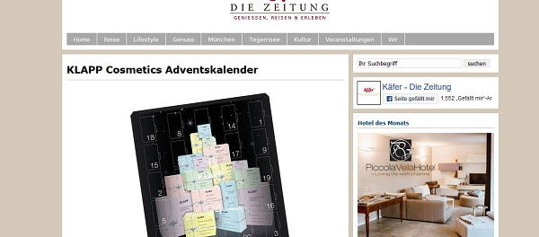 Käfer Die Zeitung Gewinnspiel Klapp Adventskalender