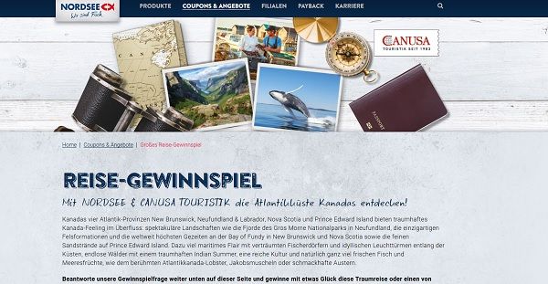 Nordsee Gewinnspiel Kanada Rundreise 21 Tage