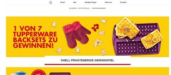 Shell Gewinnspiel Tupperware Backets