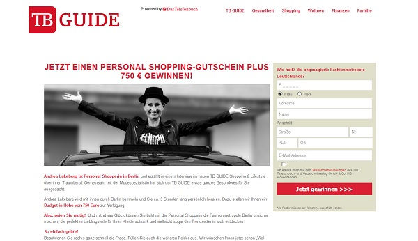 TB Guide Gewinnspiel Berlin Shopping Gutschein gewinnen