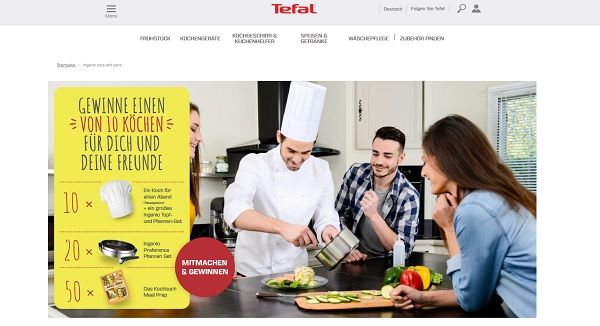 Tefal Gewinnspiel Kochabend und Töpfe