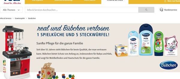 real und Bübchen Gewinnspiel Kinderspielzeuge