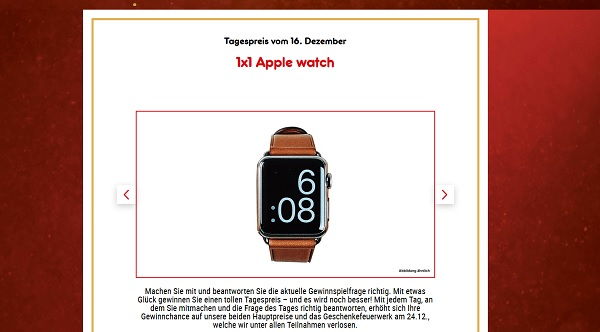 Apple Watch Gewinnspiel Netto Marken Discount Adventskalender