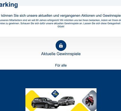 Auto-Gewinnspiel Interparking BMW 1er und VW up