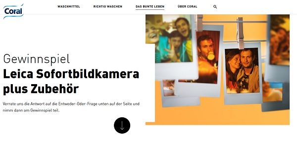 Coral Gewinnspiel Leica Sofortbildkamera mit Zubehör