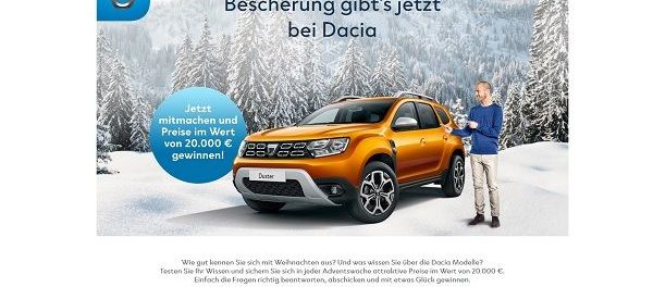 Dacia Weihnachtsgewinnspiel 2018