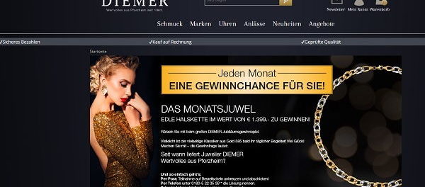 Diemer Schmuck-Gewinnspiel Halskette Wert 1.399 Euro