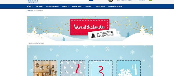Dänisches Bettenlager Adventskalender Gewinnspiel 2018