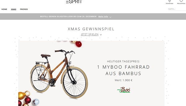 Esprit Gewinnspiel Myboo Bambus Fahrrad gewinnen