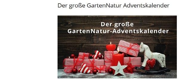 Gartennatur Adventskalender Gewinnspiel 2018