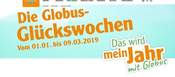 Globus Glückswochen 2019 Gewinnspiel