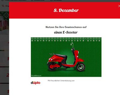 Kaufland Gewinnspiel E-Scooter gewinnen 8. Adventskalendertürchen