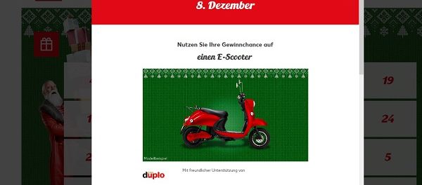 Kaufland Gewinnspiel E-Scooter gewinnen 8. Adventskalendertürchen