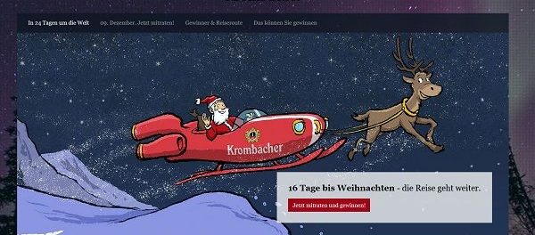 Krombacher Schlittenfahrt Weihnachtsgewinnspiel 2018