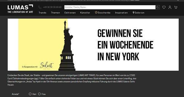 Lumas Gewinnspiel New York Wochenendreise gewinnen