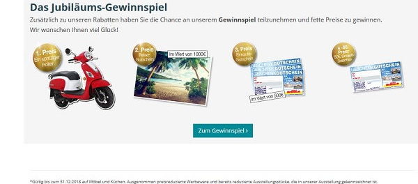 Möbel Heinrich Jubiläums Gewinnspiel Motorroller und