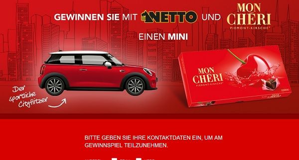 Netto Ferrero Auto Gewinnspiel Mini
