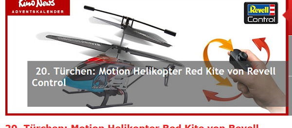 RC Helikopter Gewinnspiel Kino News Adventskalender