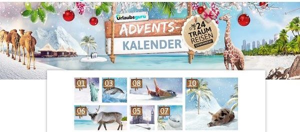 Urlaubsguru Adventskalender Gewinnspiel täglich Reise gewinnen