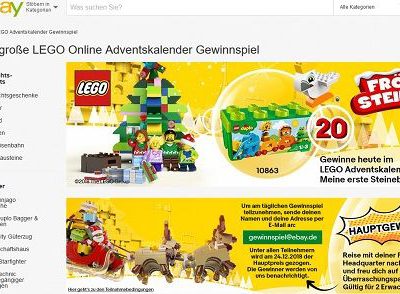 ebay Lego Adventskalender Gewinnspiel