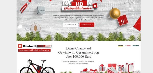 toom Baumarkt Adventskalender Gewinnspiel Sachpreise 100.000 Euro