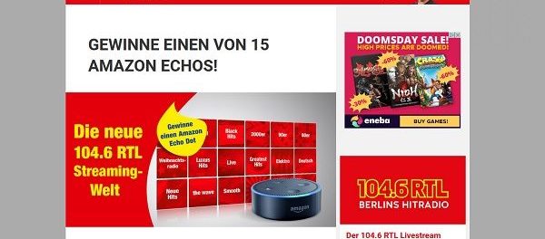 104.6 RTL Radio Gewinnspiel 15 Amazon Echos