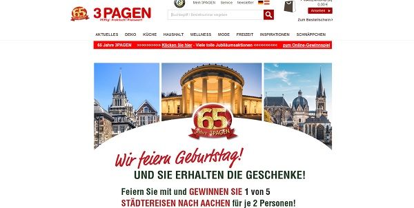 3 Pagen Versand Gewinnspiel 5 Städtereisen für 2 Personen