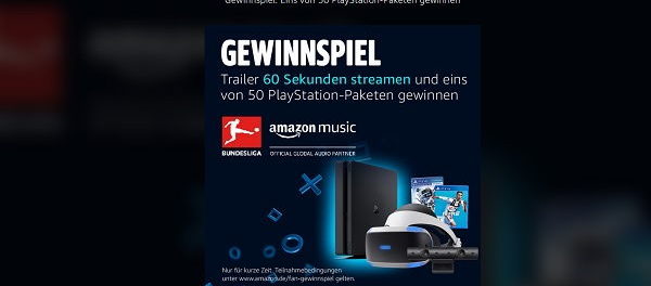 Amazon Gewinnspiel 50 Playstation Pakete gewinnen