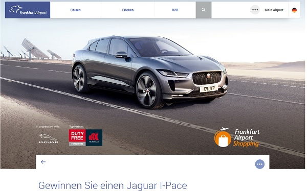 Auto Gewinnspiel Frankfurt Airport Jaguar I-Pace