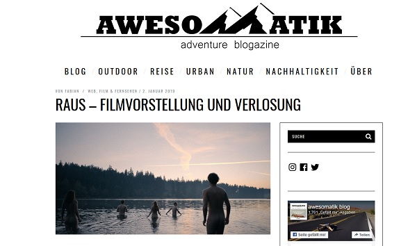 Awesomatik Gewinnspiel Raus Kinokarten und Solar-Powerbank