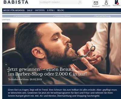 Babista Gewinnspiel Barber-Shop Besuch oder 2.000 Euro Bargeld gewinnen