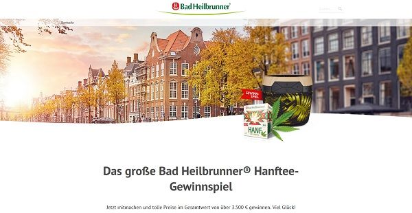 Bad Heilbrunner Hanftee Gewinnspiel Amsterdam Reise