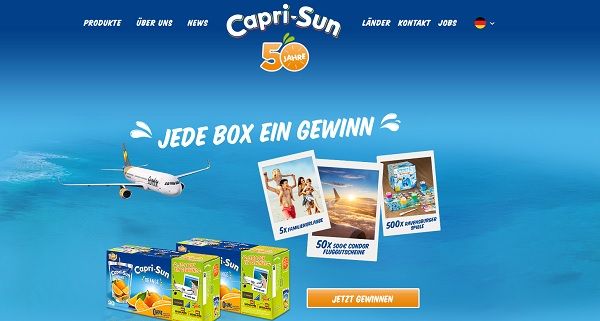 Capri-Sun Gewinnspiel 2019 viele Reisen zu gewinnen