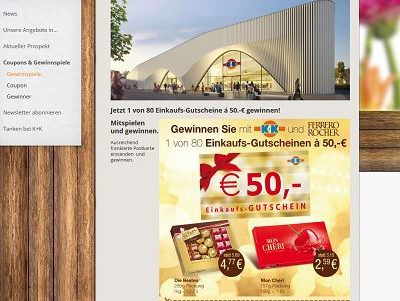 Ferrero Gewinnspiel Klaas und Kock Einkaufsgutscheine