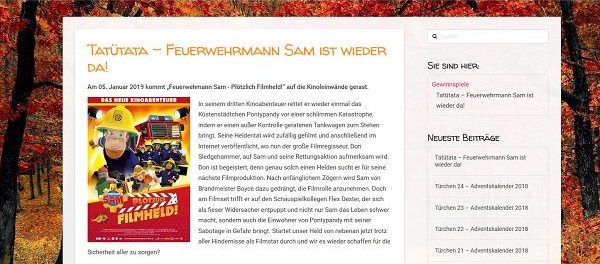 Feuerwehrmann Sam Gewinnspiel Kinder.de
