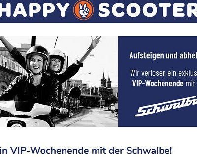 Happy Scooter Gewinnspiel VIP Wochenende Schwalbe E-Roller