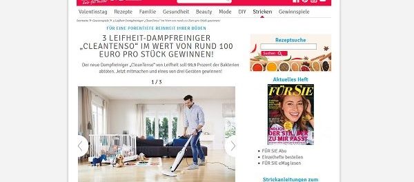 Leifheit Dampfreiniger Gewinnspiel Für Sie