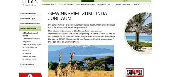 Linda Apotheken Gewinnspiel Afrika Safari Reise 2019