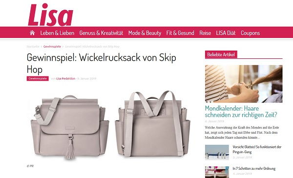 Lisa Gewinnspiele Skip Hop Wickelrucksack