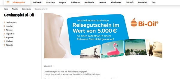 Müller Drogerie Gewinnspiel 5.000 Euro TUI-Reisegutschein