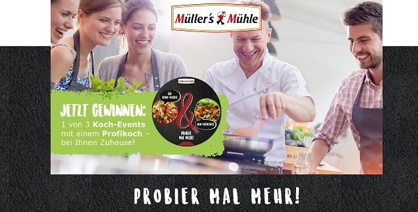 Müller´s Mühle Gewinnspiel Profikoch für Zuhause gewinnen