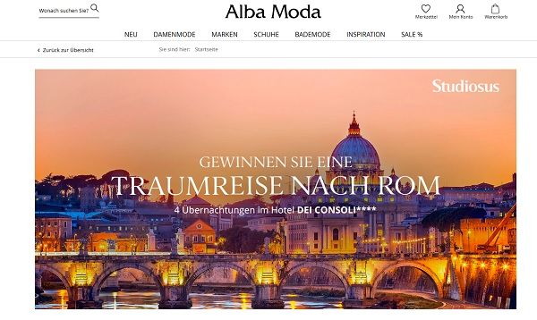 Rom Reise Gewinnspiel Alba Moda Versand