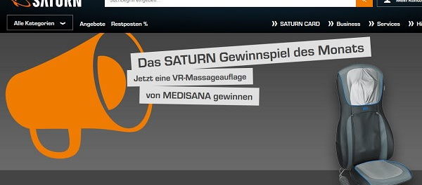 Saturn Gewinnspiel des Monats VR Massageauflage