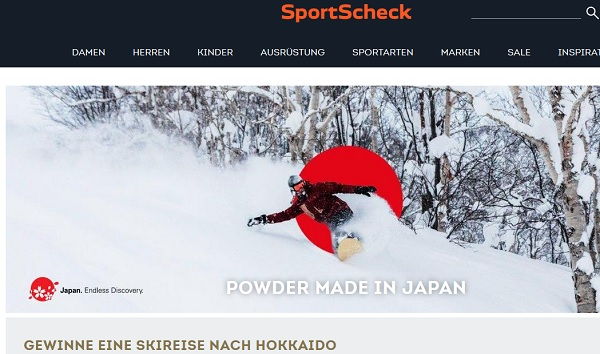 SportScheck Gewinnspiel Skireise nach Japan gewinnen