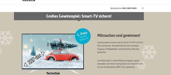 arte Magazin Gewinnspiel Smart TV gewinnen
