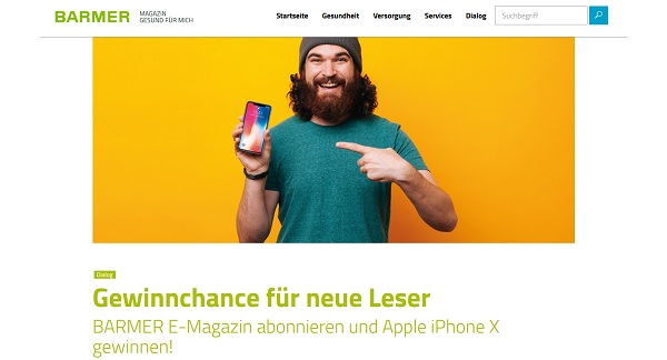 Barmer Gewinnspiel Apple iPhone X