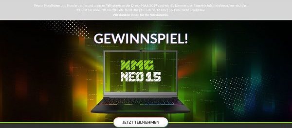 Bestware Gewinnspiel XMG NEO 15 Gaming Laptop