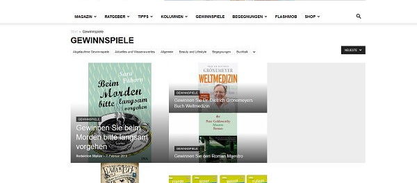 Bücher Gewinnspiel 59Plus mehrere Verlosungen online