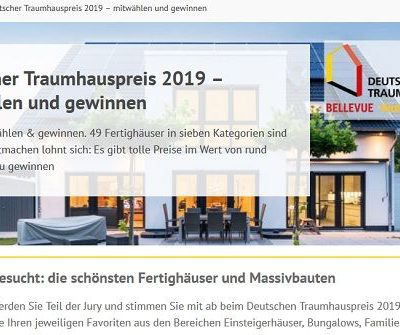 Deutscher Traumhauspreis 2019 Gewinnspiel Flusskreuzfahrt und Sachpreise