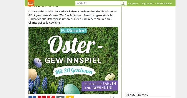 EatSmarter Oster-Gewinnspiel Ostereiersuche 2019